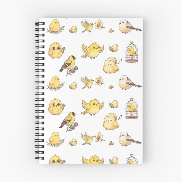 Item preview, Cute Yellow Birds Goldfinch Hummingbird Birdcage Pastel Aesthetic Sticker pack Sheet designed and sold by Rehnair.