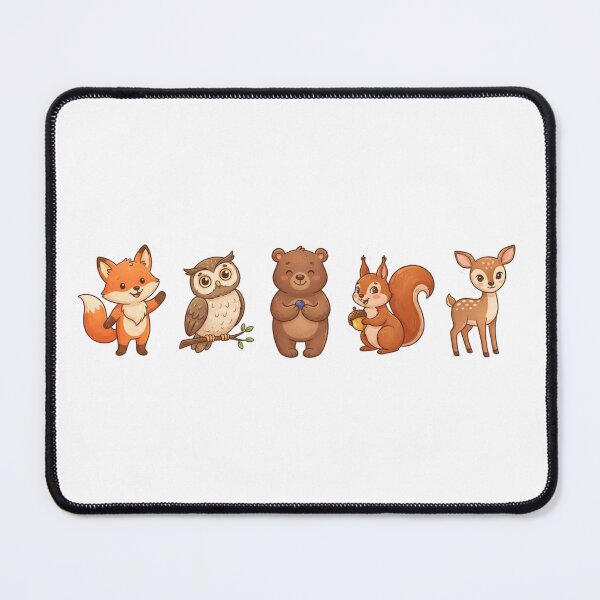 Item preview, Cute Forest Animals Fox Owl Bear Squirrel Deer Nature Aesthetic Sticker pack Sheet designed and sold by Rehnair.