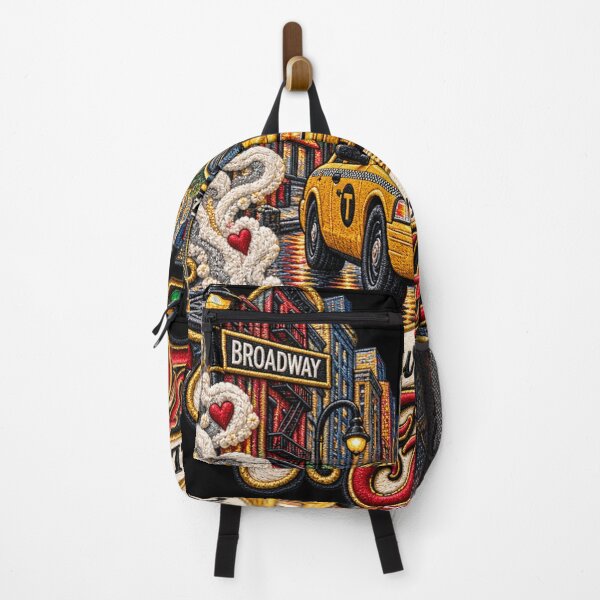 Item preview, New York Yellow Taxi Embroidery – Uptown Downtown All My Heart NYC Design designed and sold by Emoji Emblems.