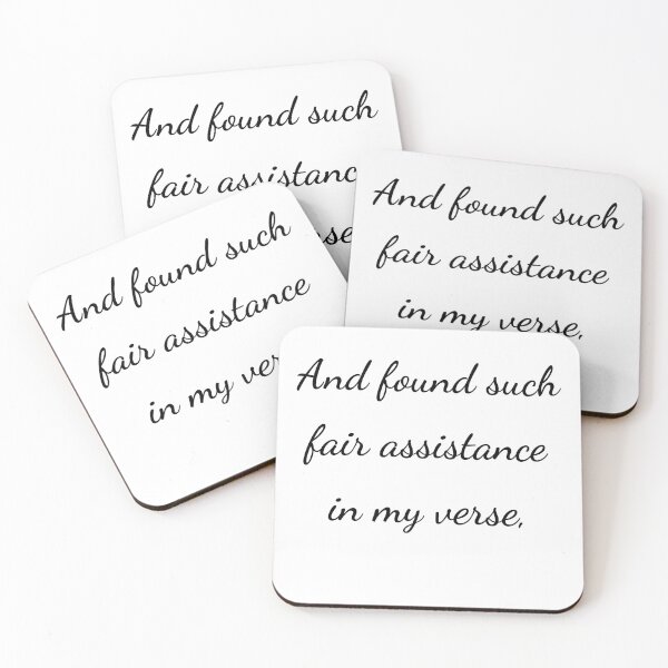 Item preview, “And found such fair assistance in my verse,” - handwriting black designed and sold by ariksworld.