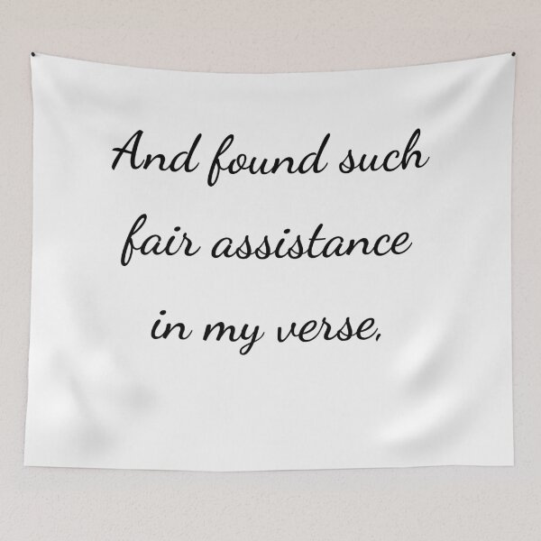 Item preview, “And found such fair assistance in my verse,” - handwriting black designed and sold by ariksworld.
