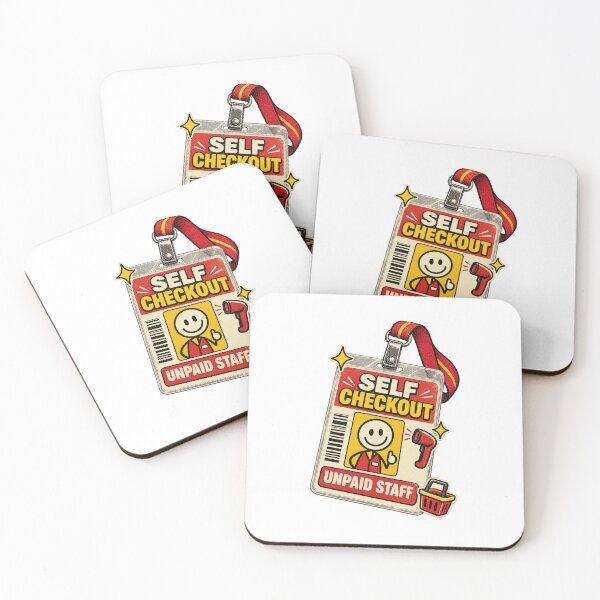 Item preview, Self Checkout Humor Employee Badge designed and sold by AMICO77.