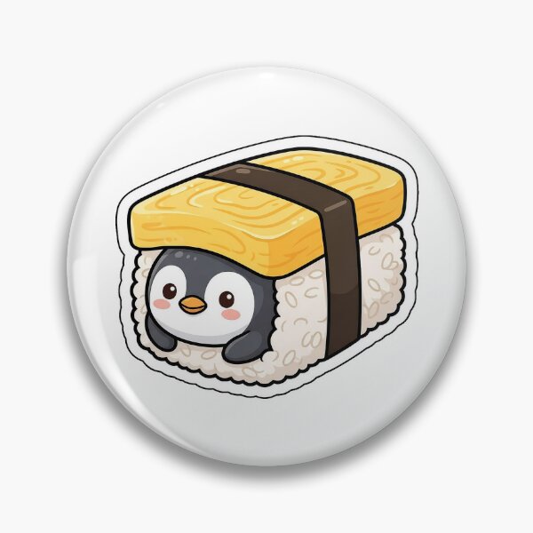 Item preview, Tamago Sushi Penguin - Cute Japanese Food Animal Sticker designed and sold by SimpleP.