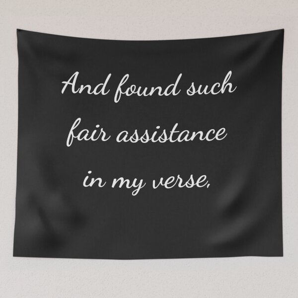 Item preview, “And found such fair assistance in my verse,” - handwriting white designed and sold by ariksworld.