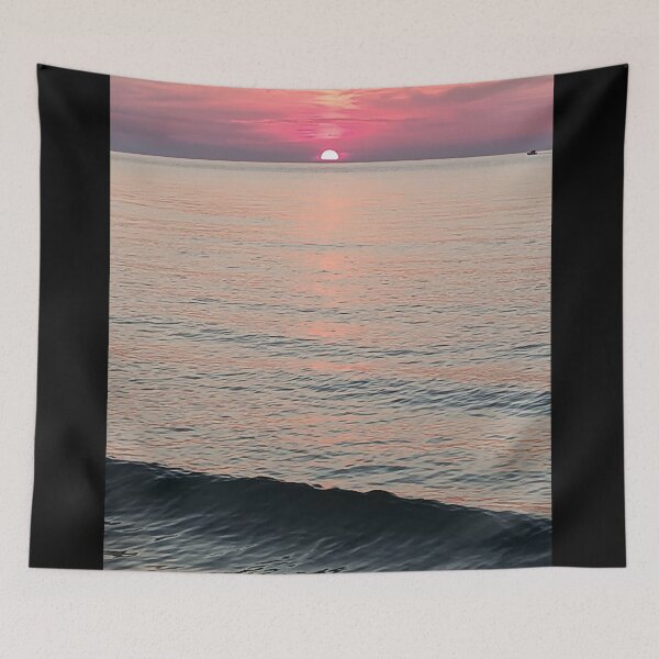 Item preview, Magenta Sun Setting Over Mediterranean Sea - Crimson Wave & Horizon designed and sold by EpicVistas.