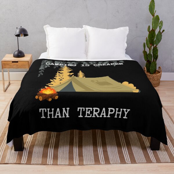 Item preview, Camping Is Cheaper Than Therapy Funny Outdoor Camping T-Shirt designed and sold by SvarunPogani.