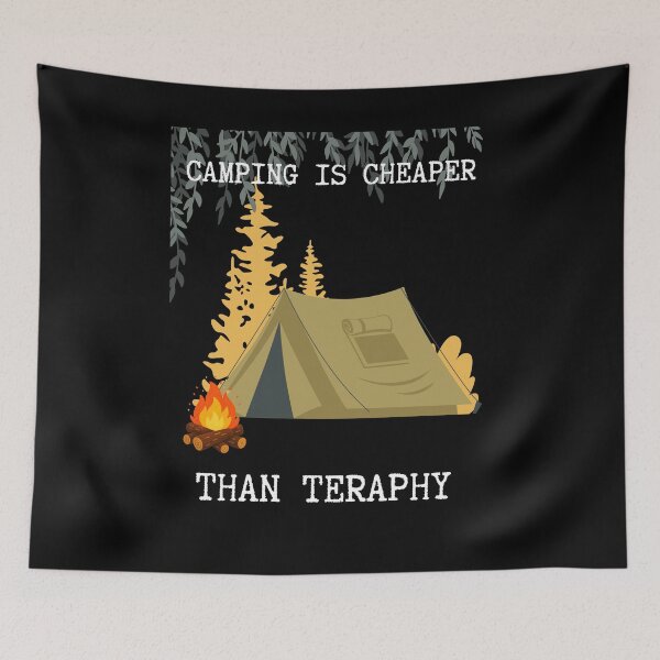 Item preview, Camping Is Cheaper Than Therapy Funny Outdoor Camping T-Shirt designed and sold by SvarunPogani.