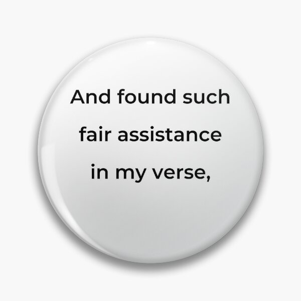 Item preview, “And found such fair assistance in my verse,” - print black designed and sold by ariksworld.
