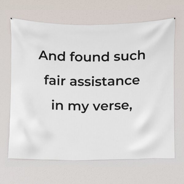 Item preview, “And found such fair assistance in my verse,” - print black designed and sold by ariksworld.