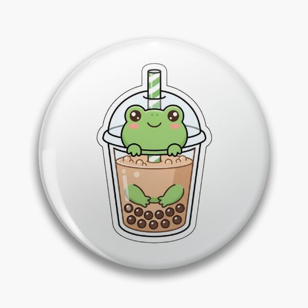 Item preview, Boba Milk Tea Frog - Cute Green Drink Animal Sticker designed and sold by SimpleP.