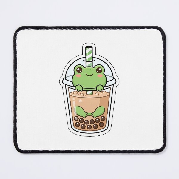Item preview, Boba Milk Tea Frog - Cute Green Drink Animal Sticker designed and sold by SimpleP.