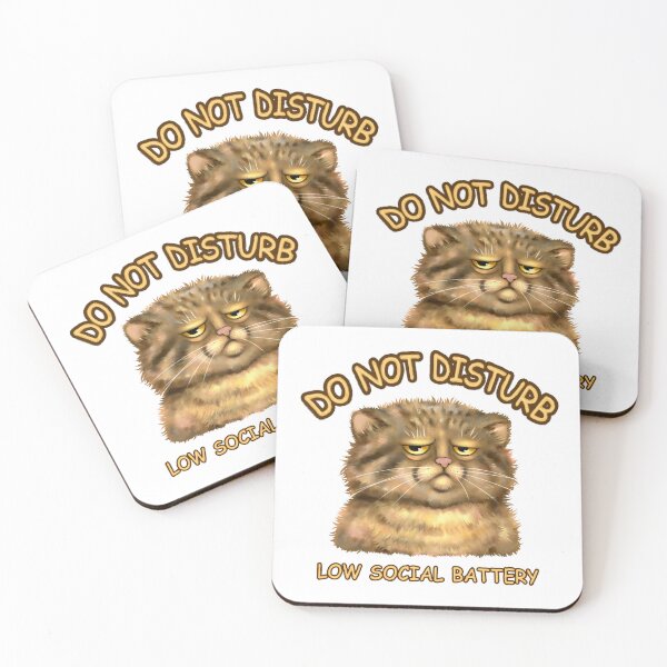 Item preview, Grumpy Pallas Cat Do Not Disturb Low Social Battery designed and sold by PawtopiaArt.