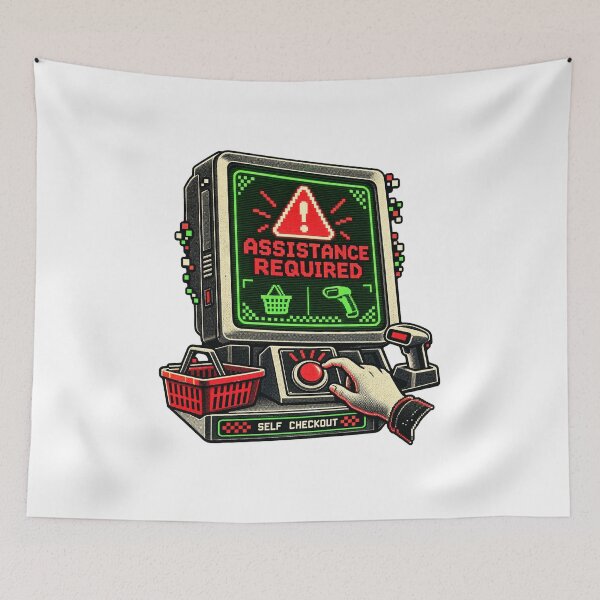 Item preview, Self Checkout Humor Assistance Required Screen designed and sold by AMICO77.