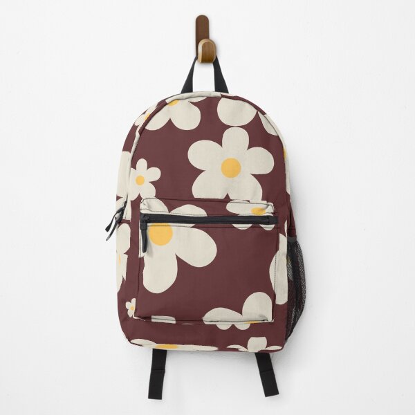 Item preview, Retro Daisy Flower Pattern Chocolate Brown Cream Floral designed and sold by Nature Moments.