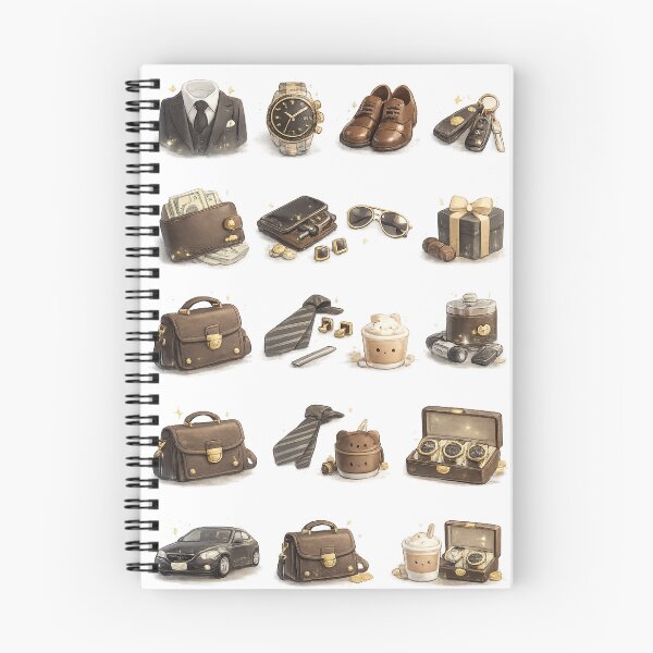 Item preview, Gentleman Business Suit Watch Leather Portfolio Coffee Aesthetic Sticker pack Sheet designed and sold by Rehnair.