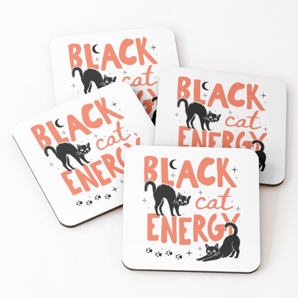 Item preview, Black Cat Energy Halloween Vibes designed and sold by phoebelevine.