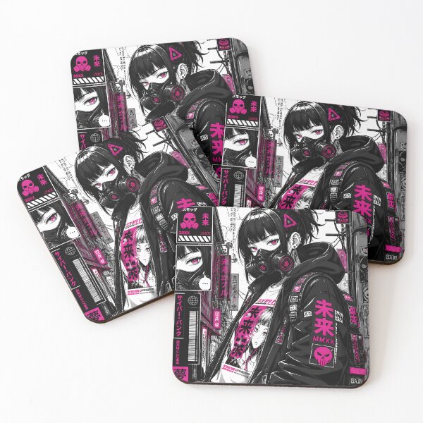 Item preview, Cyberpunk Techwear Girl: Neon Dystopia Manga Graphic designed and sold by Swizzy2vore.