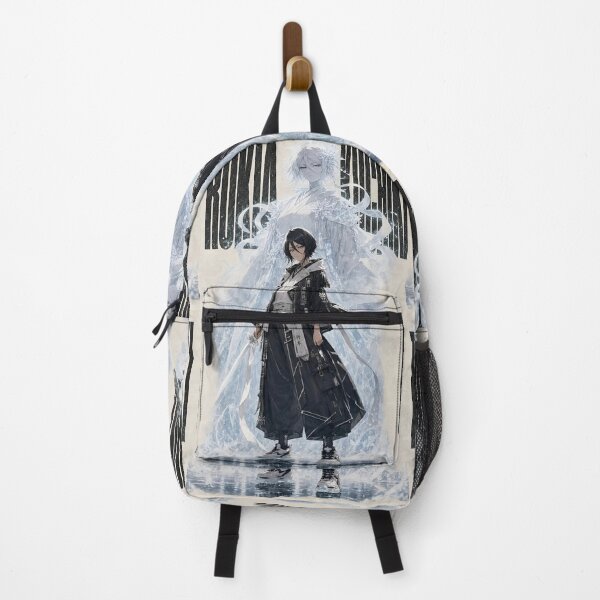 Item preview, Winter Ice Anime Warrior – Black and White Frost Fantasy Aesthetic designed and sold by Dyan4.