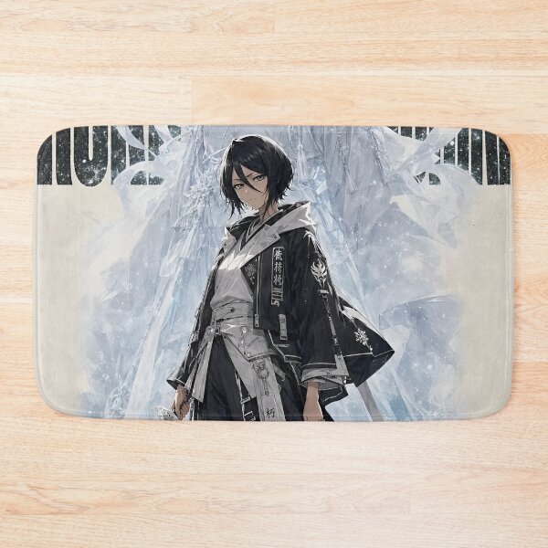 Item preview, Winter Ice Anime Warrior – Black and White Frost Fantasy Aesthetic designed and sold by Dyan4.