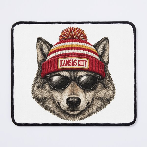 Item preview, Cool Wolf Beanie Sunglasses Art designed and sold by AshleySan84254.