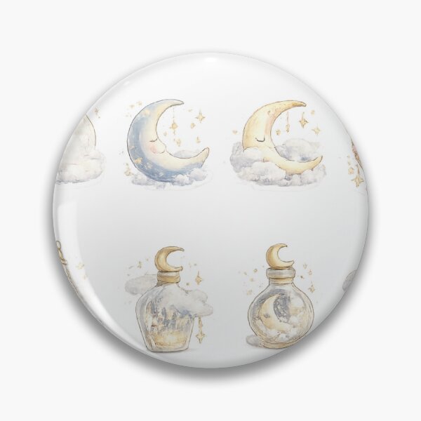 Item preview, Celestial Crescent Moon Stars Potion Bottle Golden Dreamy Aesthetic Sticker pack Sheet designed and sold by Rehnair.