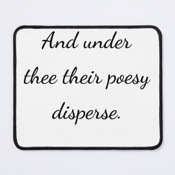 Item preview, “And under thee their poesy disperse.” - handwriting black designed and sold by ariksworld.