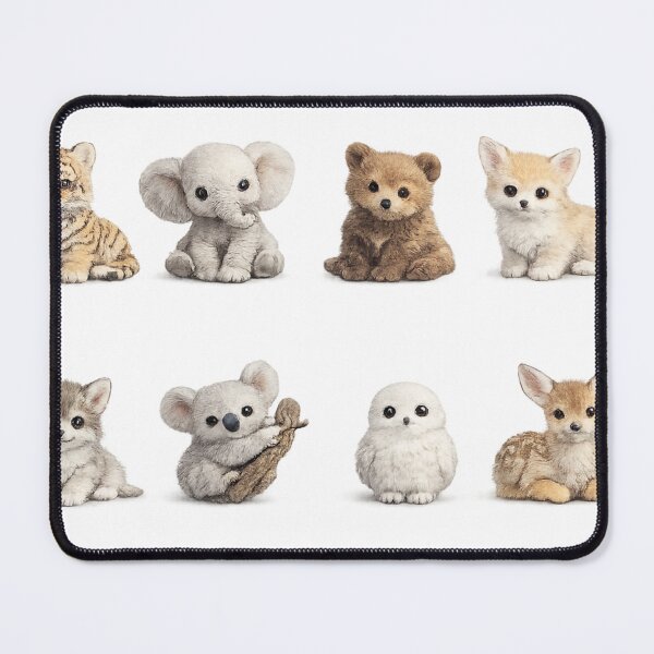 Item preview, Cute Baby Animals Kitten Panda Elephant Koala Woodland Aesthetic Sticker pack Sheet designed and sold by Rehnair.