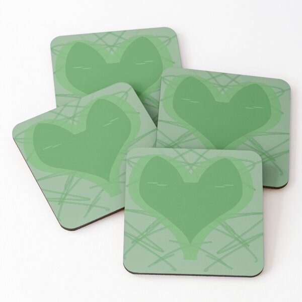 Item preview, Sage Green Aura Hearts Pattern designed and sold by CaramelCo.