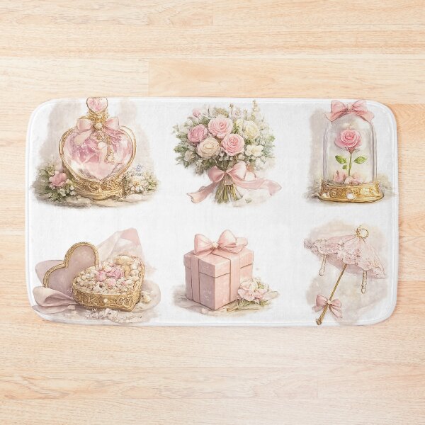 Item preview, Vintage Princess Core Gold Tiara Pink Rose Bunny Aesthetic Sticker pack Sheet designed and sold by Rehnair.