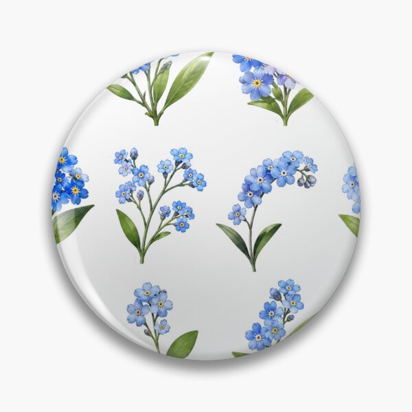 Item preview, Blue Forget Me Not Flower Bouquet Vintage Botanical Floral Aesthetic Sticker pack Sheet designed and sold by Rehnair.