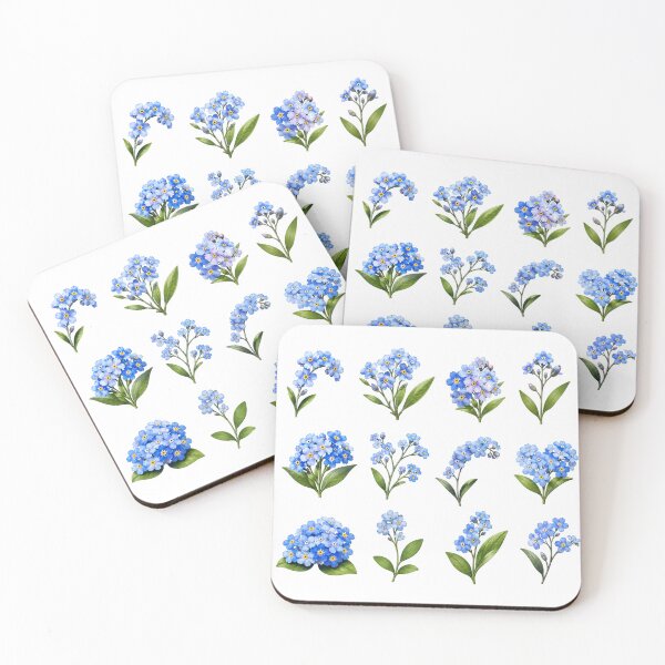 Item preview, Blue Forget Me Not Flower Bouquet Vintage Botanical Floral Aesthetic Sticker pack Sheet designed and sold by Rehnair.