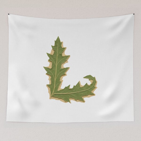 Item preview, Botanical Green Leaf Letter L designed and sold by ITCHAWAWAA.