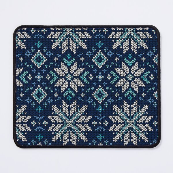 Item preview, Diseño gráfico de jersey de invierno con estampado Fair Isle de copos de nieve azules. designed and sold by PACS0011.