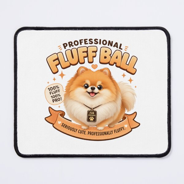 Item preview, Professional Fluff Ball Pomeranian Dog Dad Funny Kawaii T-Shirt designed and sold by Ashley critters.