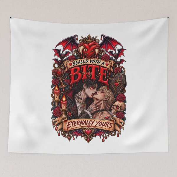 Item preview, DARK LOVE ❤️ - MONSTER ROMANCE COLLETION - VAMPIRE LOVE - SEALED WITH A BITE - ETERNALLY YOURS - GAY PRIDE designed and sold by WheelieGdArt.