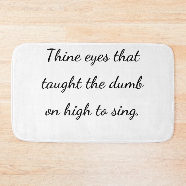 Item preview, “Thine eyes that taught the dumb on high to sing,” - handwriting black designed and sold by ariksworld.