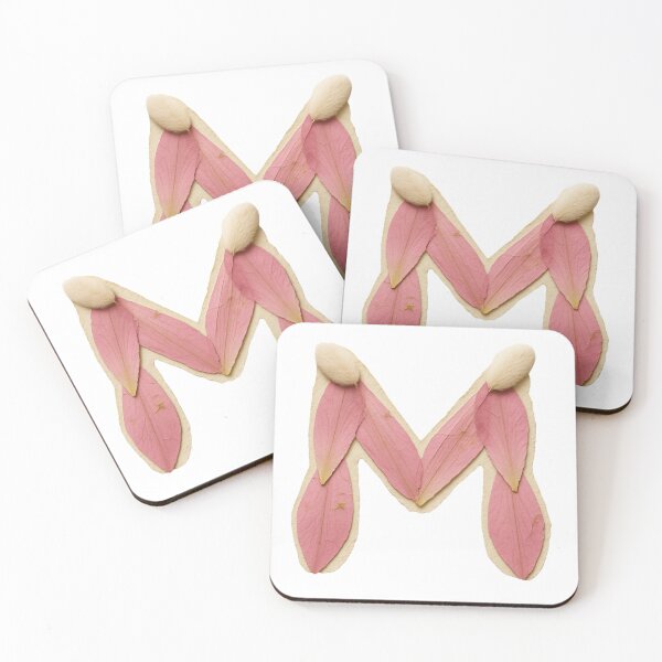 Item preview, Vintage Pressed Pink Petal Letter M designed and sold by ITCHAWAWAA.