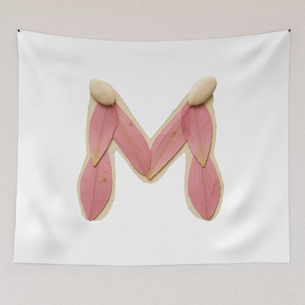 Item preview, Vintage Pressed Pink Petal Letter M designed and sold by ITCHAWAWAA.