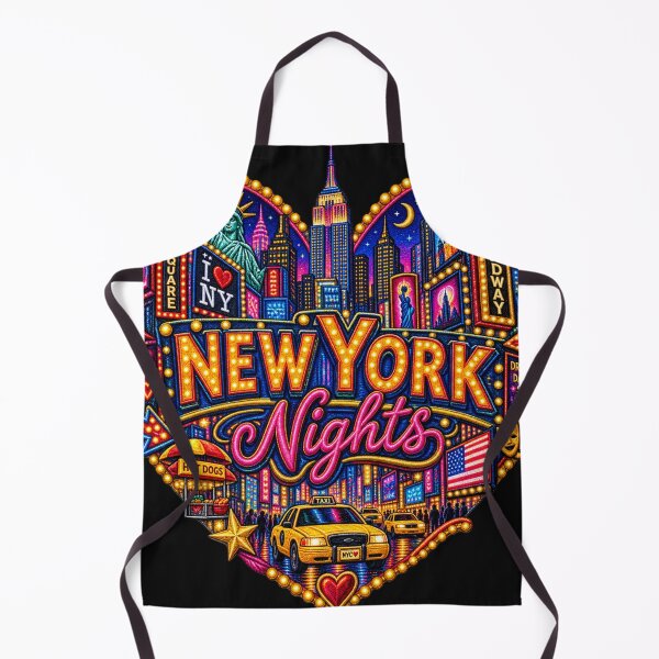 Item preview, New York Nights Embroidery – Times Square NYC Neon Heart Design designed and sold by Emoji Emblems.