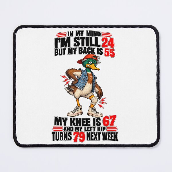 Item preview, Funny Aging T-Shirt, I'm Still 24, Back 55 Knee 67 Hip 79 Humor Tee designed and sold by pixelartshop4r.