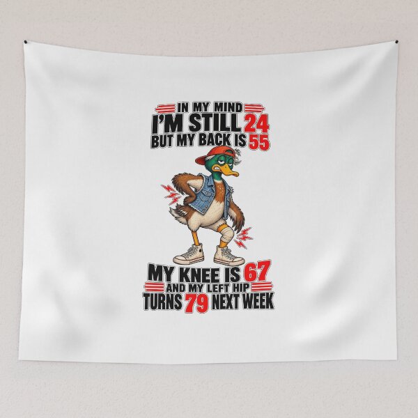 Item preview, Funny Aging T-Shirt, I'm Still 24, Back 55 Knee 67 Hip 79 Humor Tee designed and sold by pixelartshop4r.
