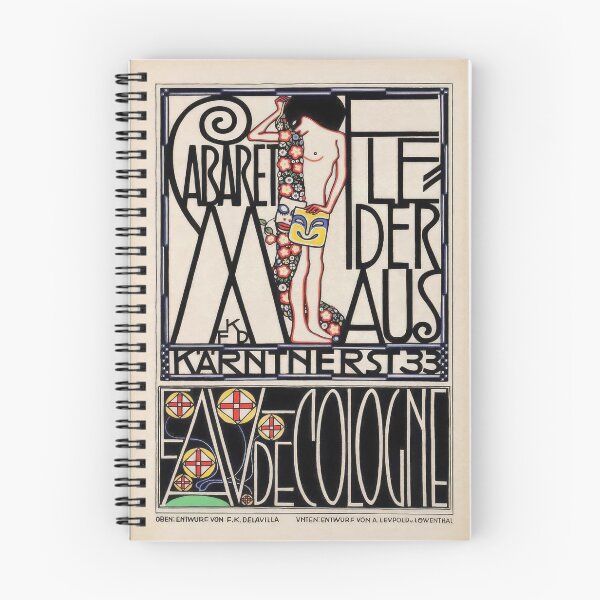 Item preview,  Vintage austrian exhibition poster for Cabaret Fledermaus and eua de cologne designed and sold by stevepaint.