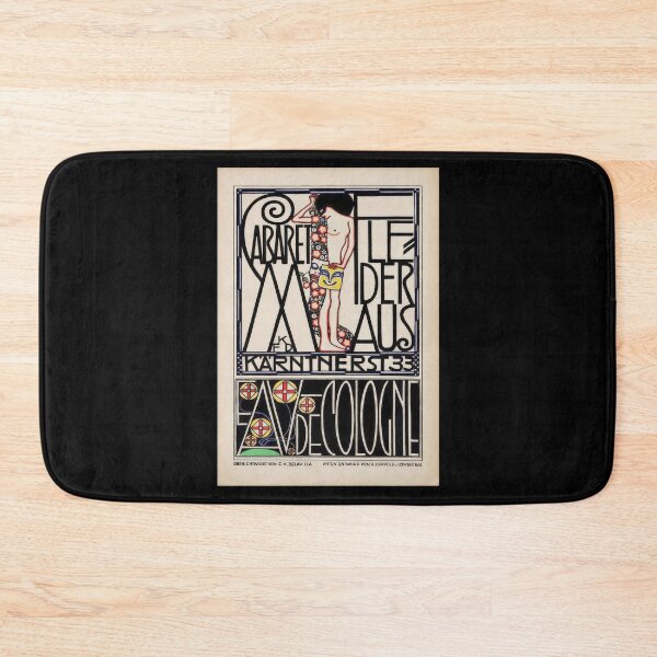 Item preview,  Vintage austrian exhibition poster for Cabaret Fledermaus and eua de cologne designed and sold by stevepaint.