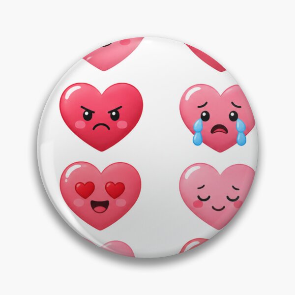 Item preview, Cute Kawaii Heart Expressions Emoticon Pink Love Aesthetic Sticker pack Sheet designed and sold by Rehnair.