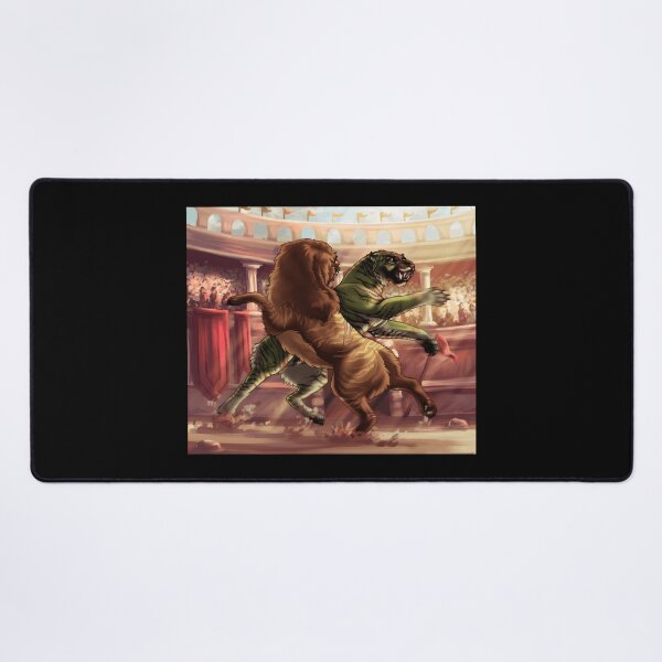 Item preview, Lion and Tiger Arena Duel Artwork designed and sold by Catsi-Nook-Art.