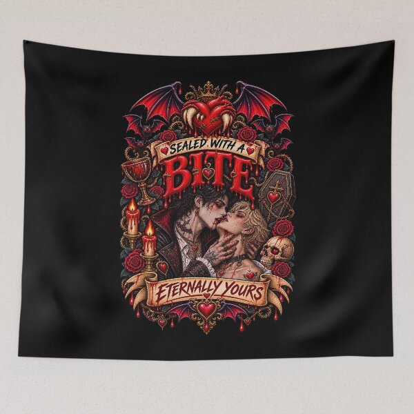 Item preview, DARK LOVE ❤️ - MONSTER ROMANCE COLLETION -  VAMPIRE LOVE - SEALED WITH A BITE - ETERNALLY YOURS - GAY PRIDE v2 designed and sold by WheelieGdArt.