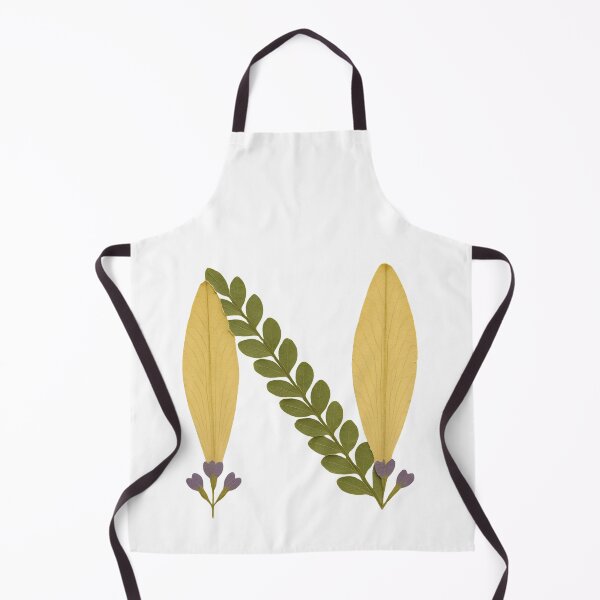 Item preview, Vintage Botanical Yellow Leaf Letter N designed and sold by ITCHAWAWAA.