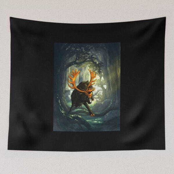 Item preview, Mysterious Forest Creature with Majestic Antlers designed and sold by Catsi-Nook-Art.
