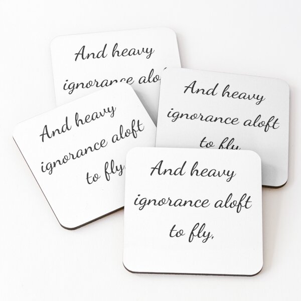 Item preview, “And heavy ignorance aloft to fly,” - handwriting black designed and sold by ariksworld.