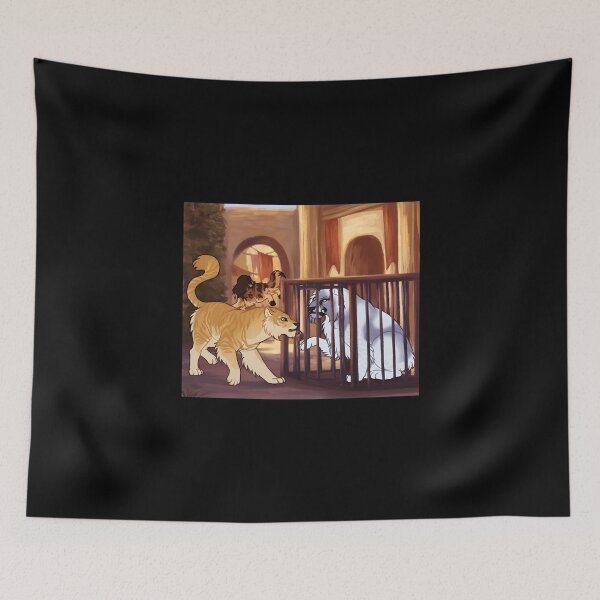 Item preview, Wild Animal Adventure Scene with Lion and Tiger designed and sold by Catsi-Nook-Art.